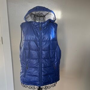 Tangerine Blue Hooded Puffer Vest
